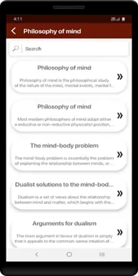 Philosophy of mind android App screenshot 2